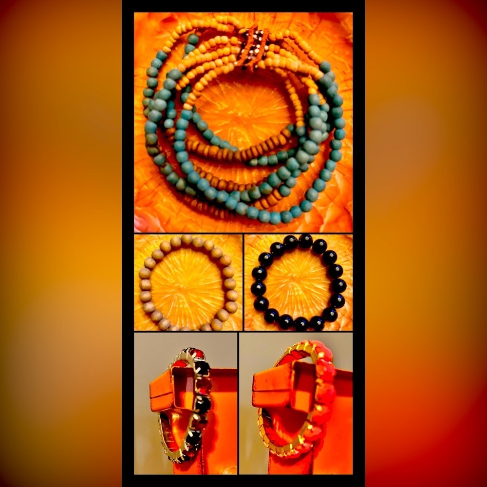 5 Beaded fashion jewelry bracelets